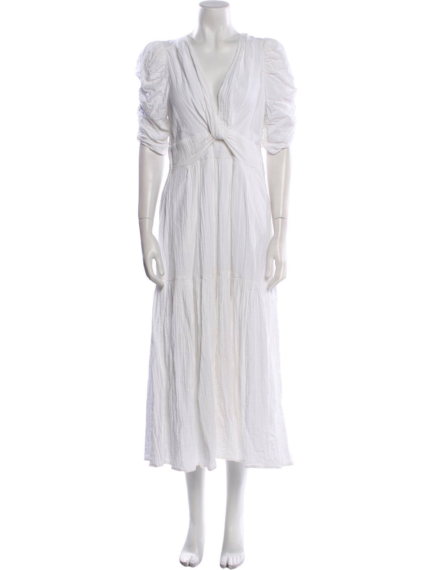 ME+EM V-Neck Midi Length Dress