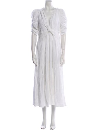 ME+EM V-Neck Midi Length Dress