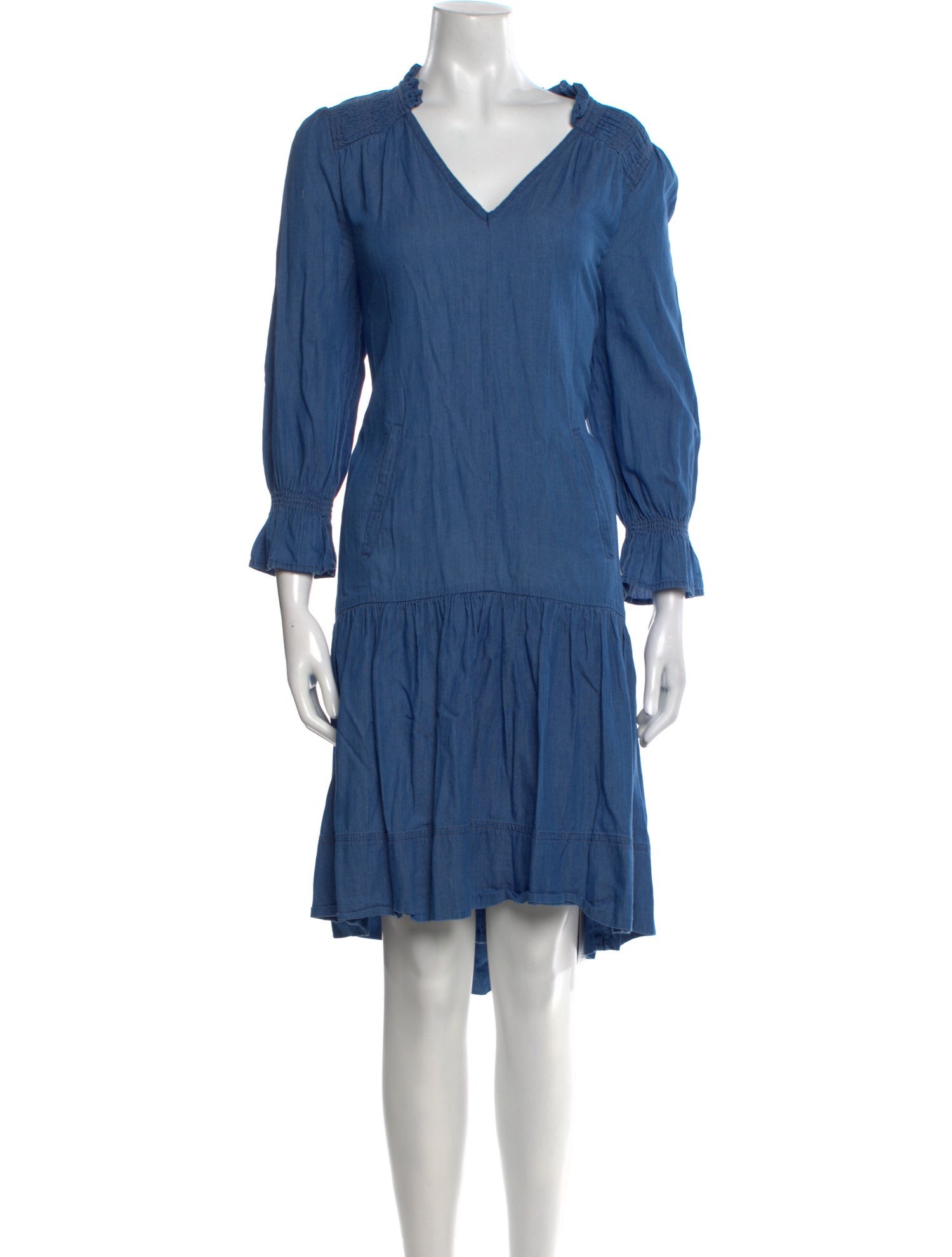 ME+EM V-Neck Midi Length Dress