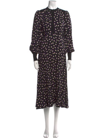 ME+EM Printed Midi Length Dress