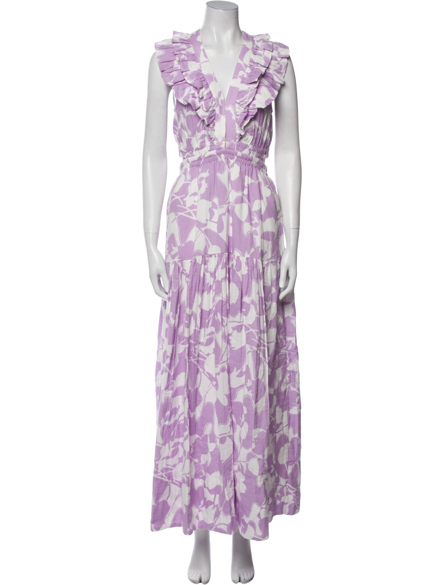 ME+EM Floral Print Long Dress