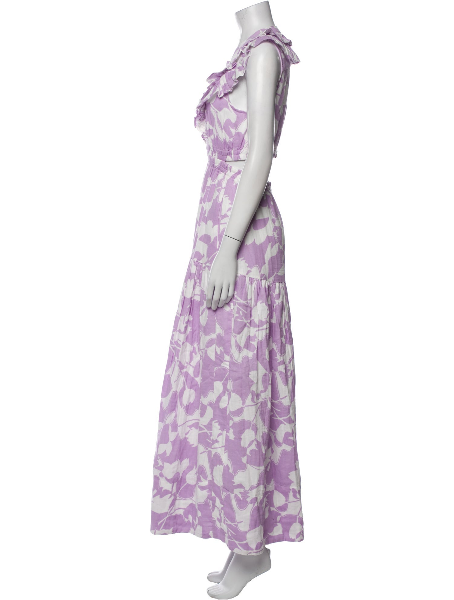 ME+EM Floral Print Long Dress