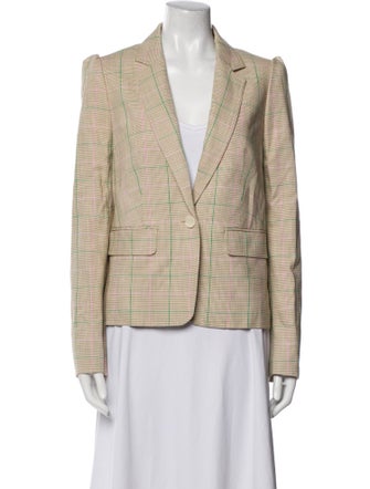 ME+EM Plaid Print Blazer