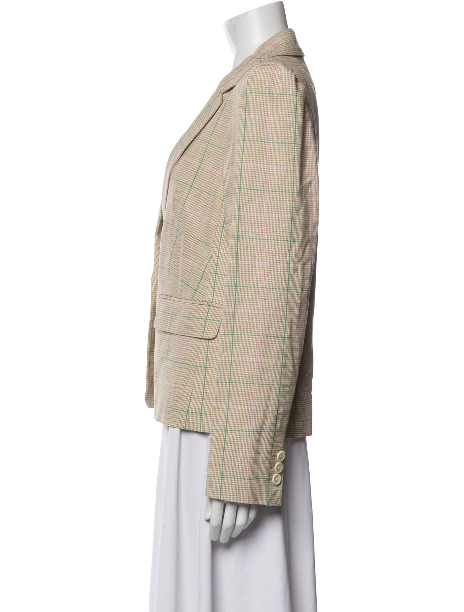 ME+EM Plaid Print Blazer