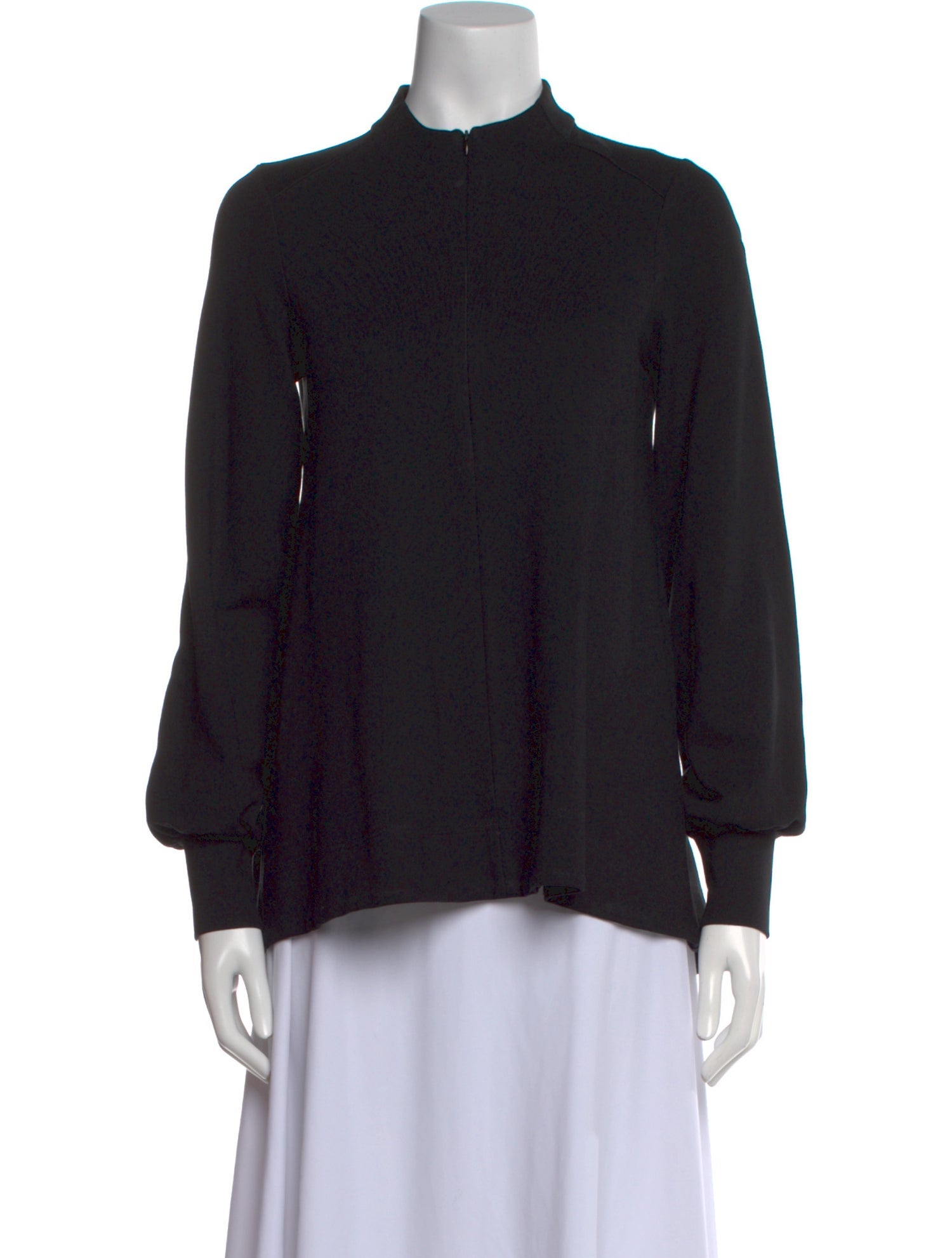 ME+EM Mock Neck Long Sleeve Blouse