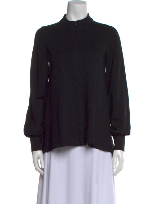 ME+EM Mock Neck Long Sleeve Blouse