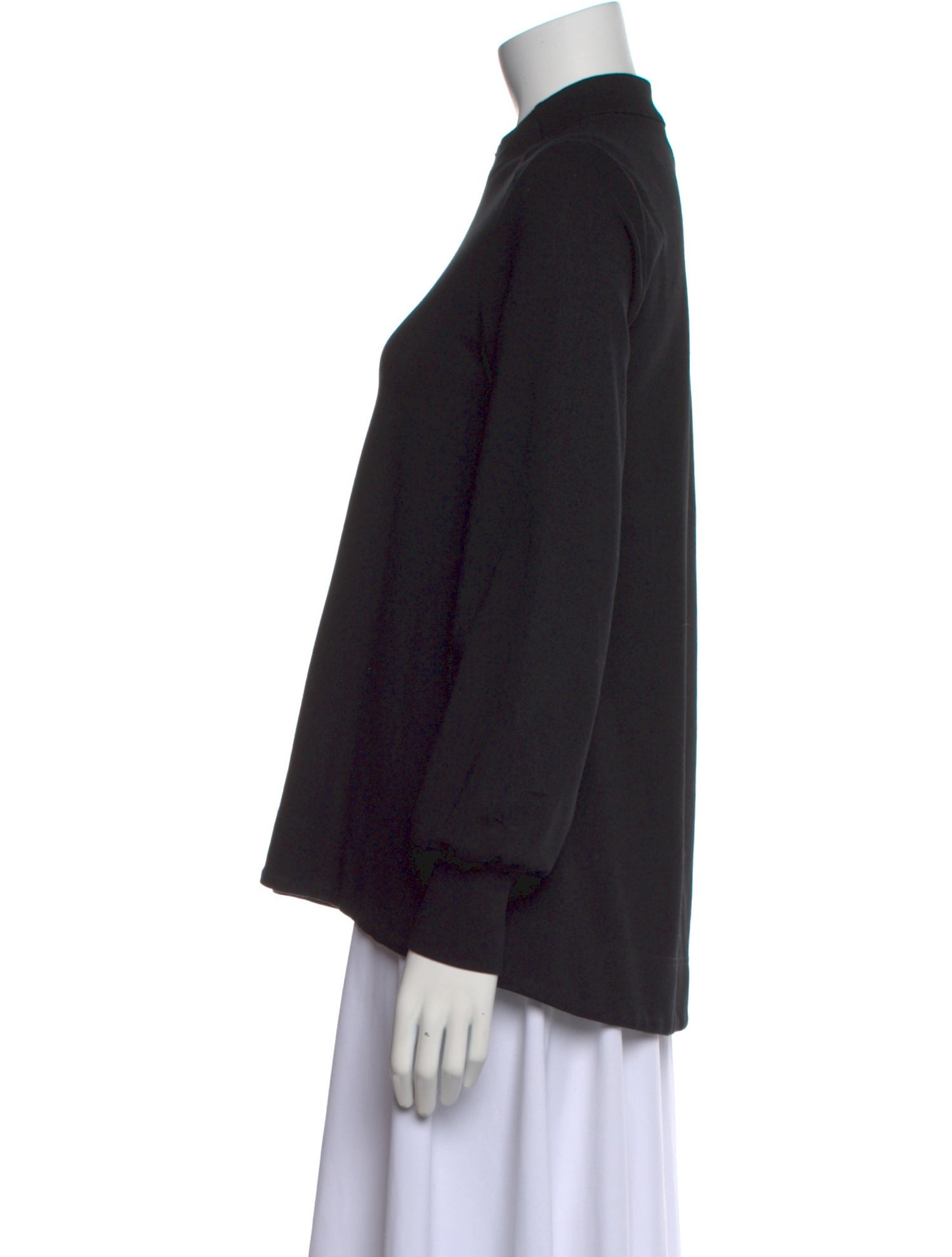 ME+EM Mock Neck Long Sleeve Blouse