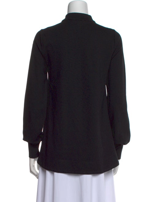 ME+EM Mock Neck Long Sleeve Blouse