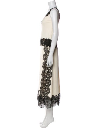 ME+EM Printed Lace Trim Embellishment Skirt Set