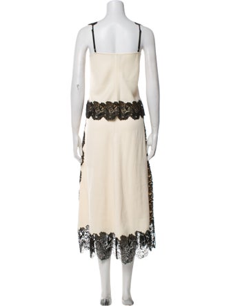 ME+EM Printed Lace Trim Embellishment Skirt Set