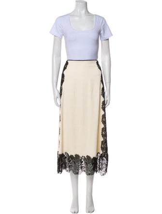 ME+EM Printed Lace Trim Embellishment Skirt Set