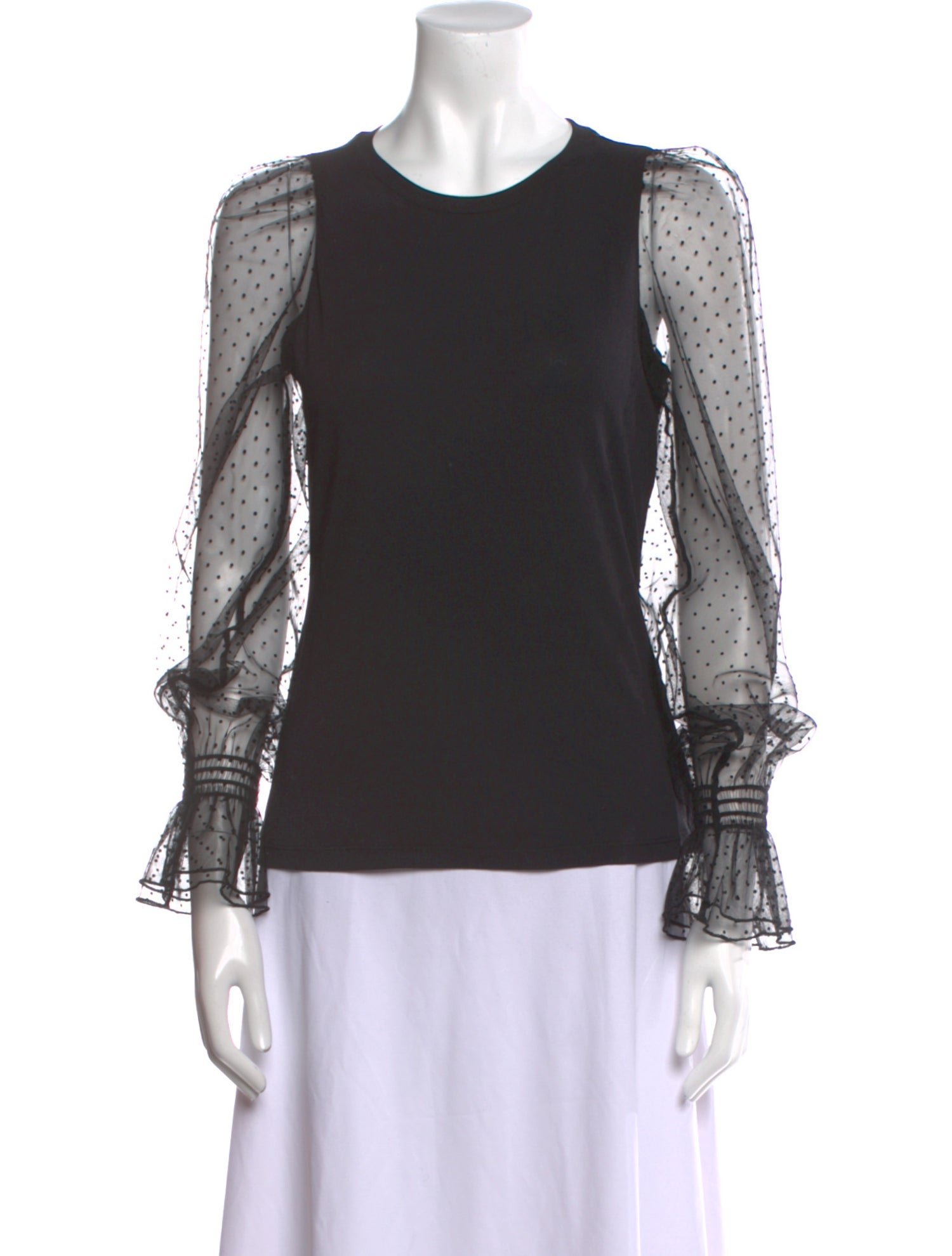 ME+EM Crew Neck Three-Quarter Sleeve Top