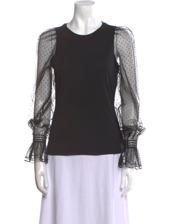 ME+EM Crew Neck Three-Quarter Sleeve Top