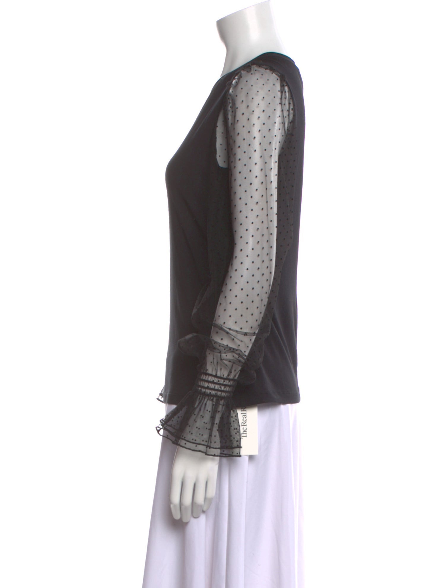 ME+EM Crew Neck Three-Quarter Sleeve Top