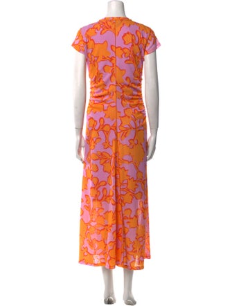 ME+EM Floral Print Long Dress