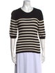 ME+EM Striped Crew Neck T-Shirt