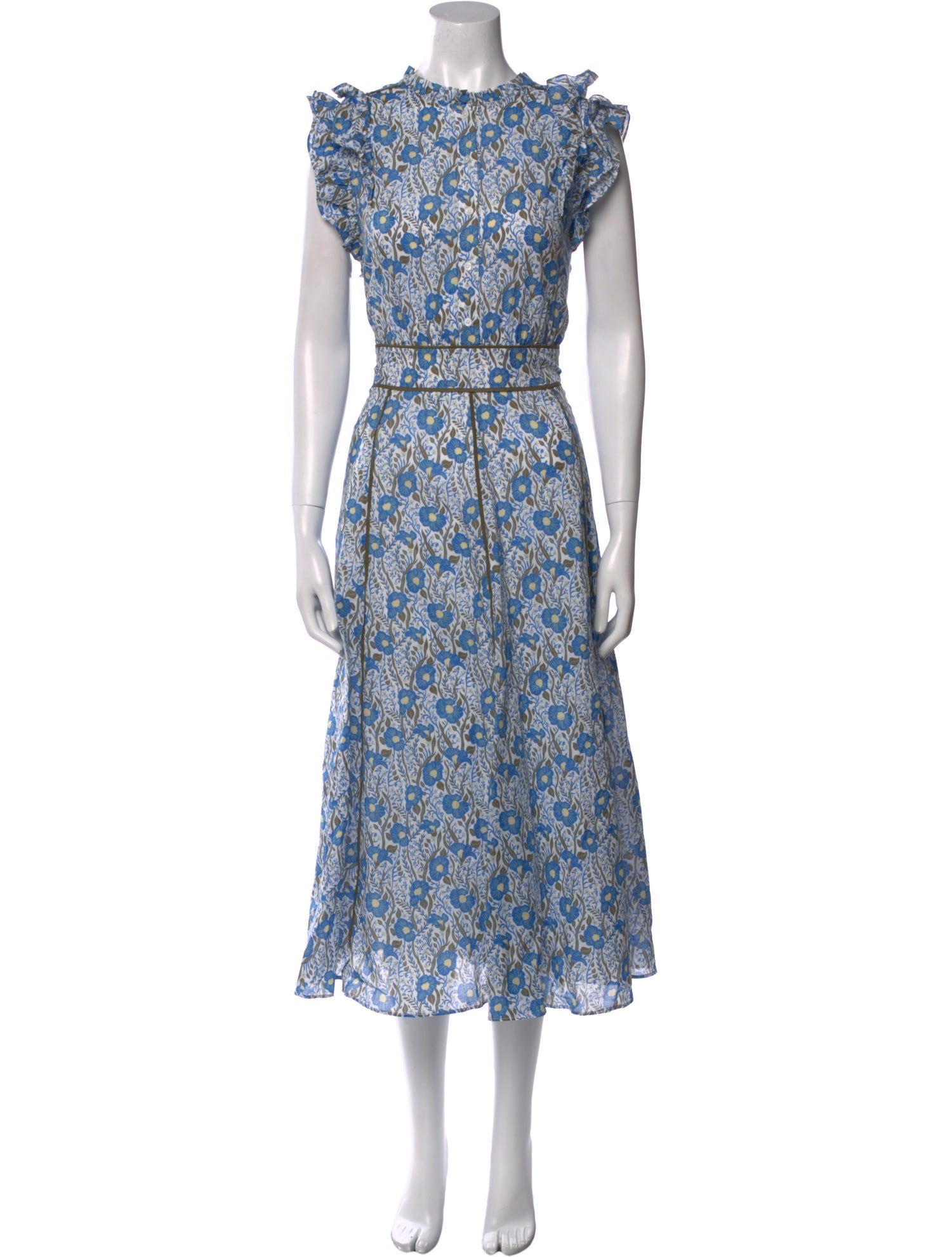 ME+EM Floral Print Long Dress