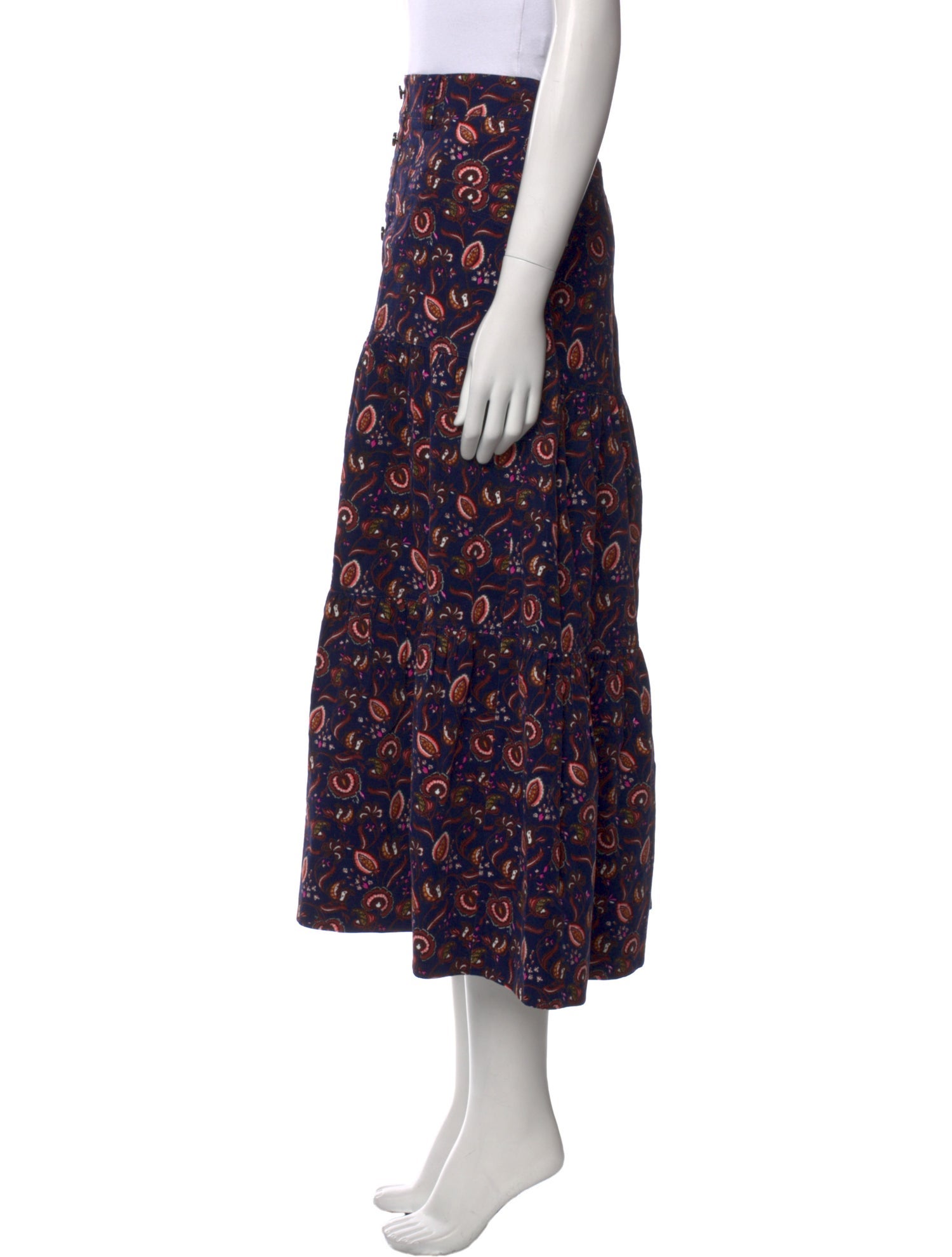 ME+EM Printed Midi Length Skirt