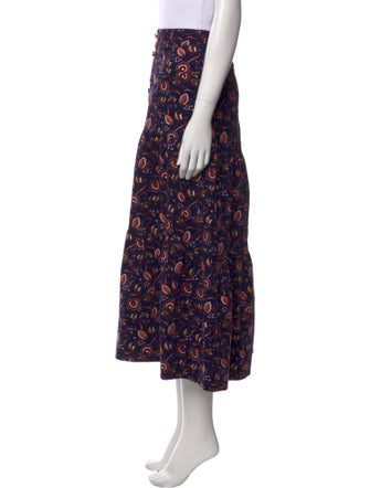 ME+EM Printed Midi Length Skirt