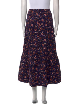 ME+EM Printed Midi Length Skirt