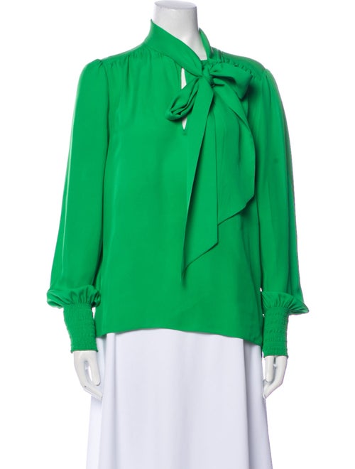 ME+EM Silk Tie Neck Blouse