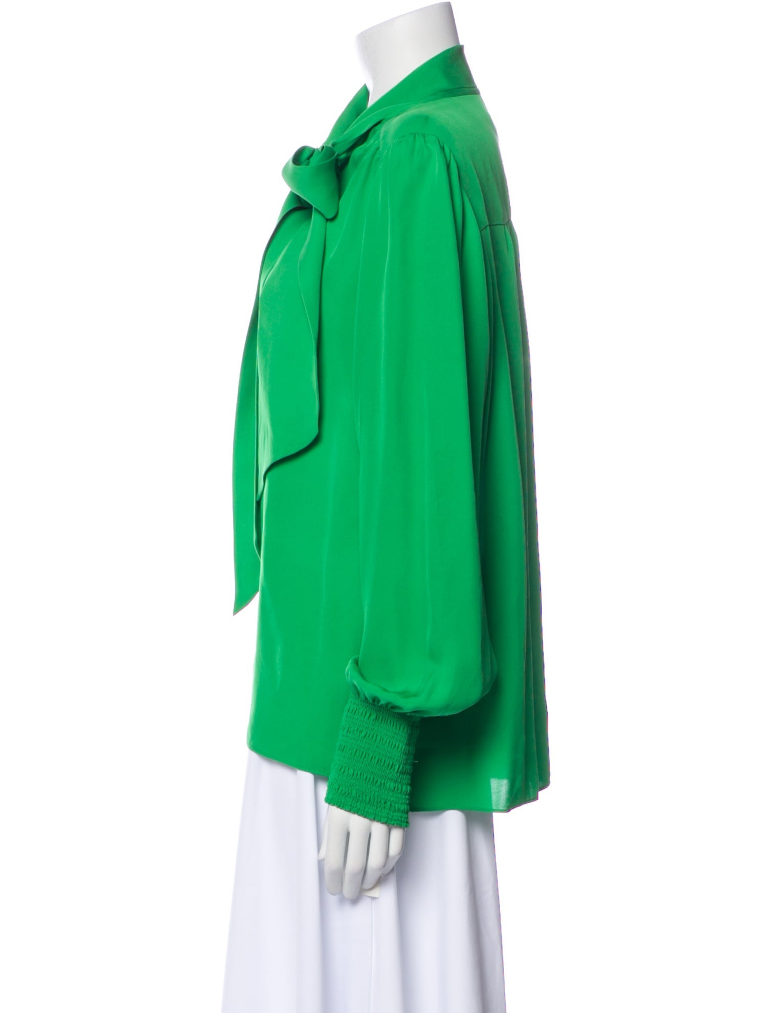 ME+EM Silk Tie Neck Blouse