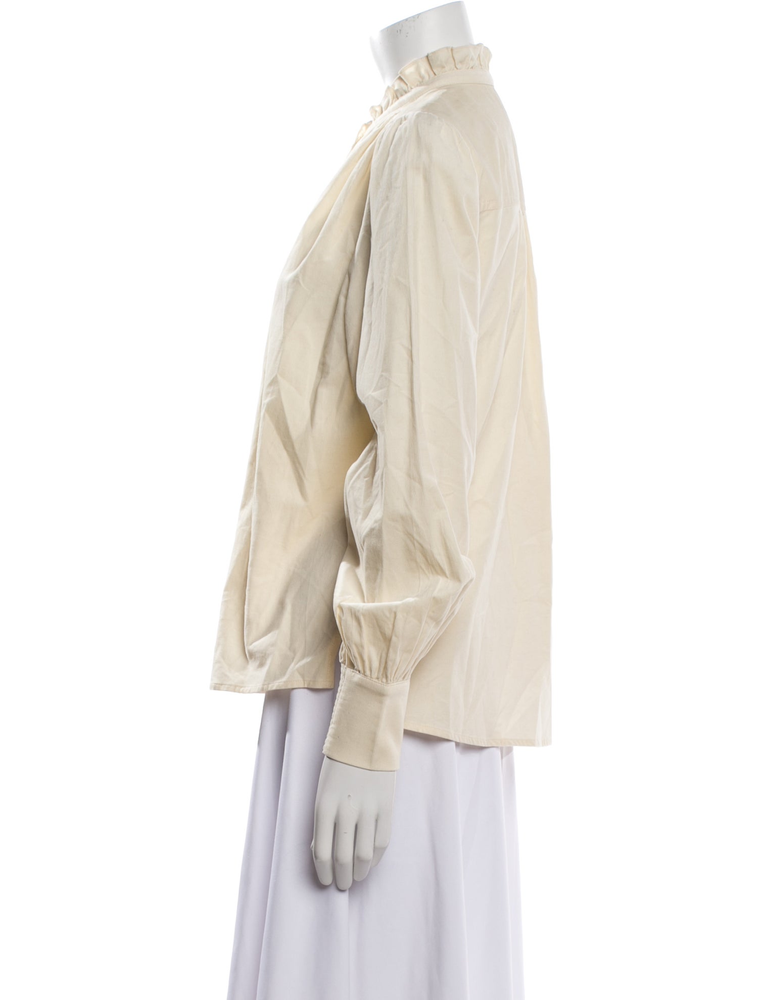 ME+EM Mock Neck Long Sleeve Button-Up Top w/ Tags