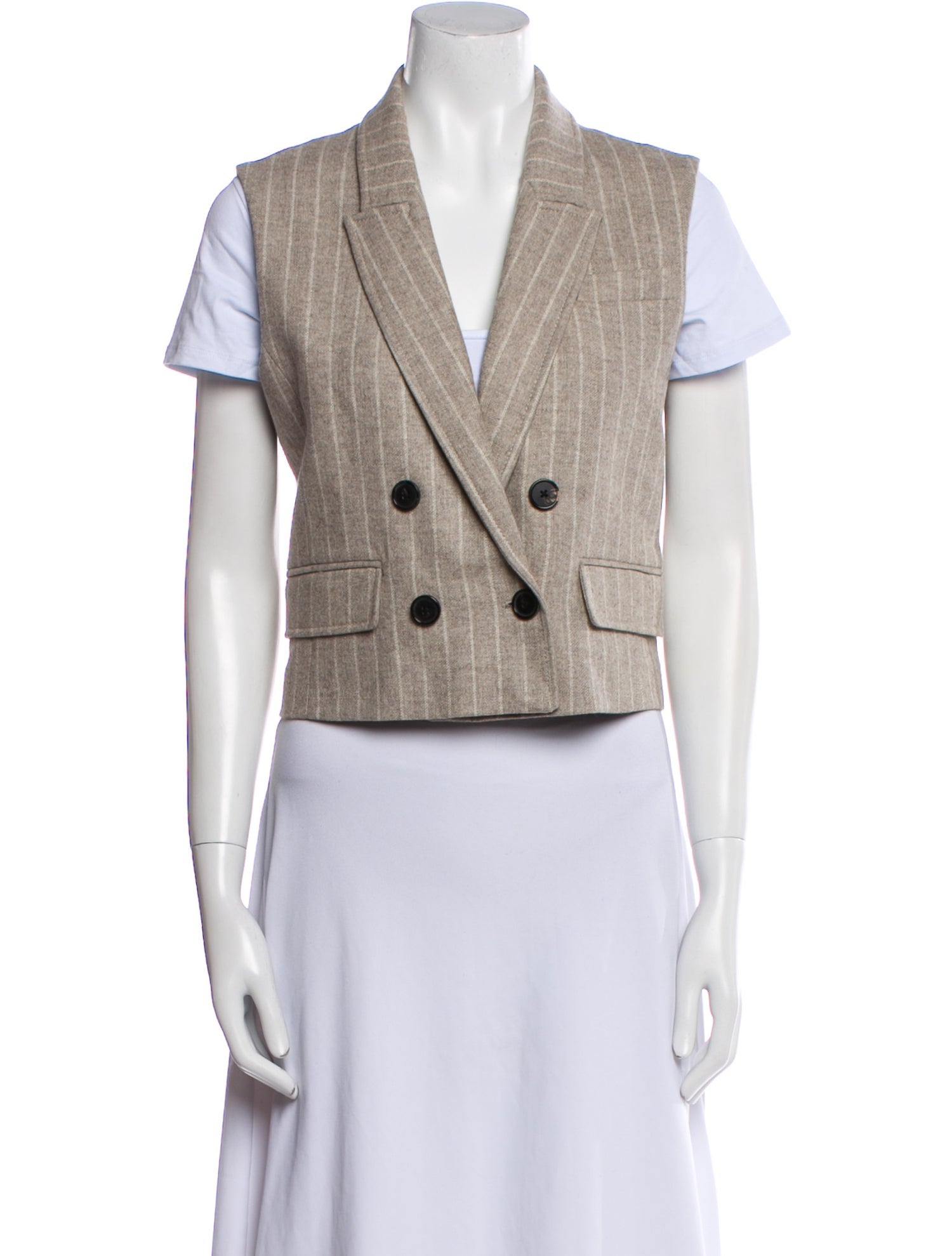 ME+EM Wool Striped Vest