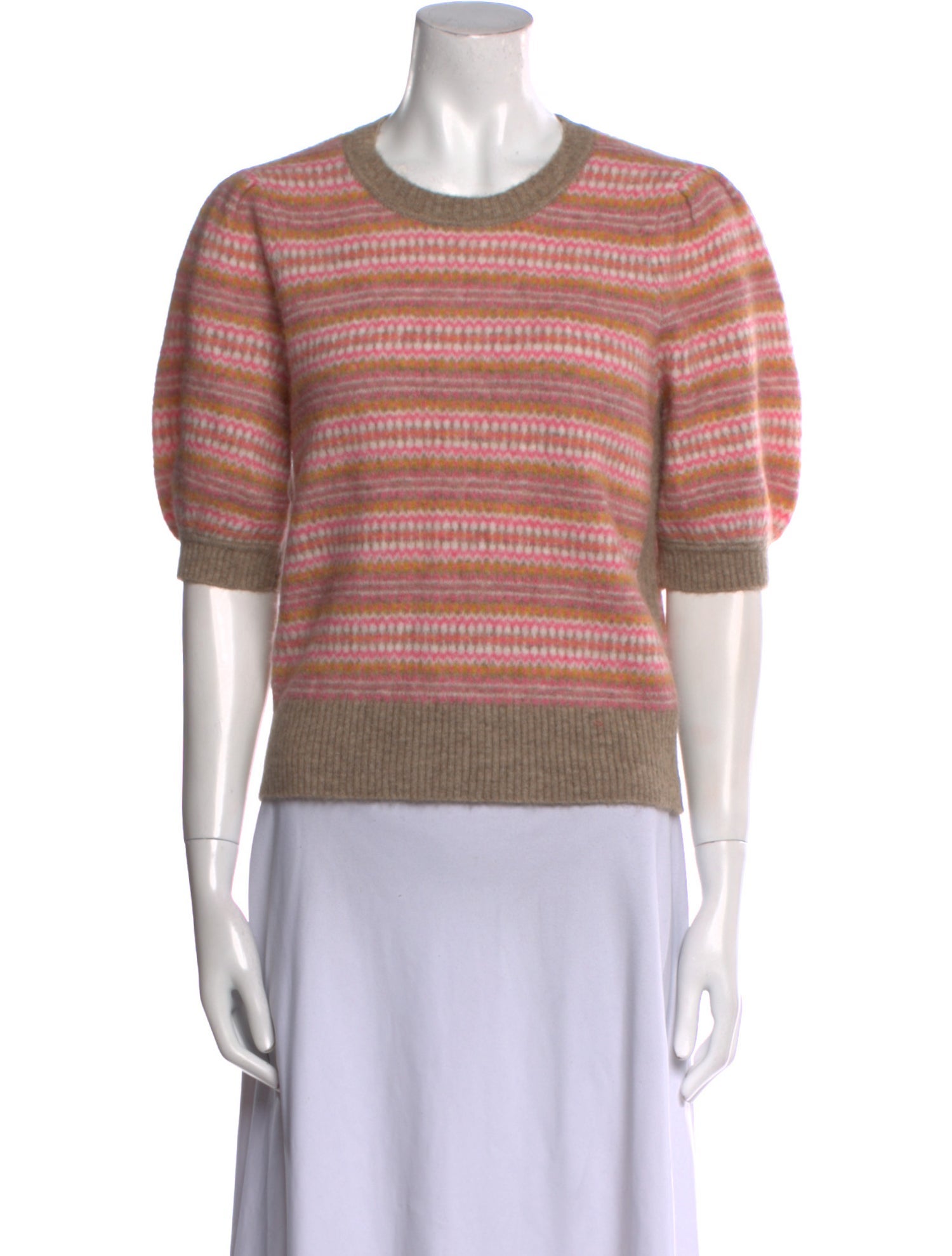 ME+EM Striped Crew Neck Sweater