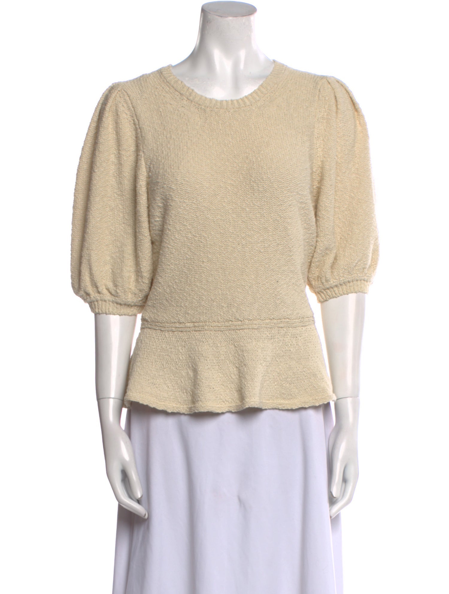 ME+EM Crew Neck Three-Quarter Sleeve Sweatshirt