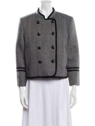 ME+EM Wool Tweed Pattern Evening Jacket