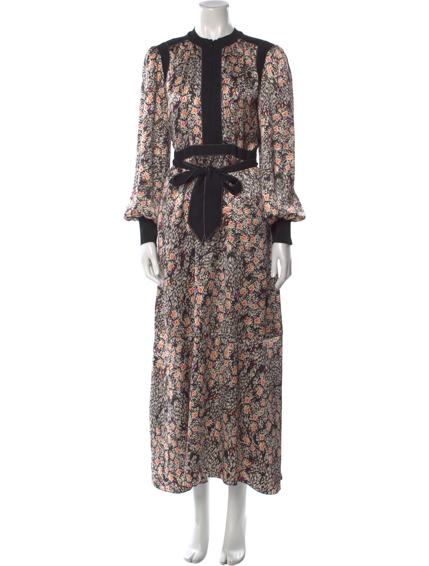 ME+EM Floral Print Long Dress