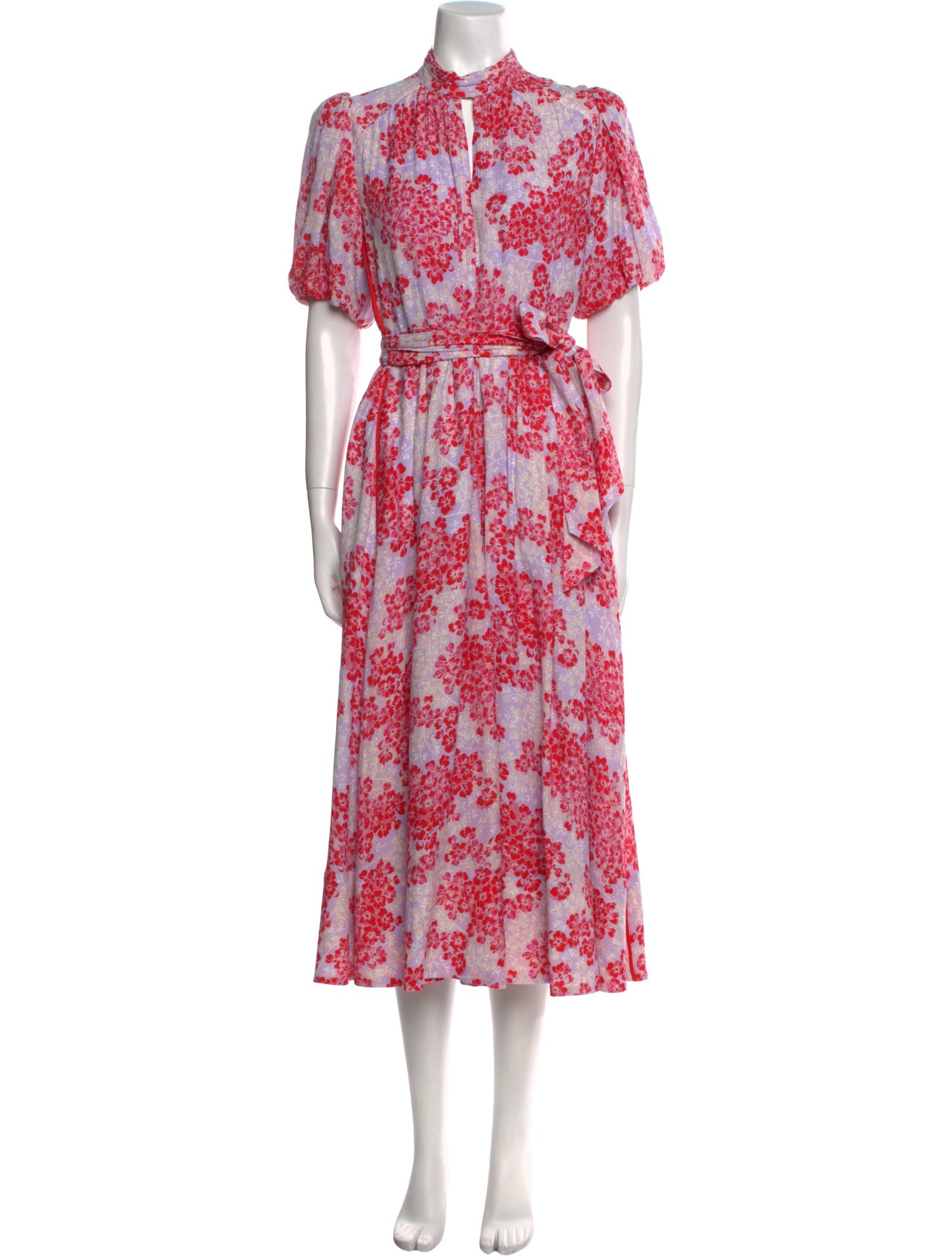 ME+EM Floral Print Long Dress