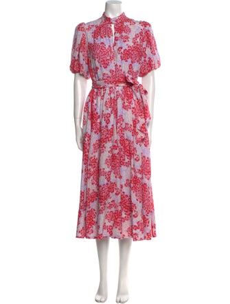 ME+EM Floral Print Long Dress