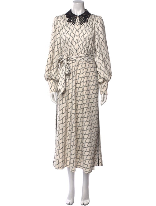 ME+EM Plaid Print Long Dress