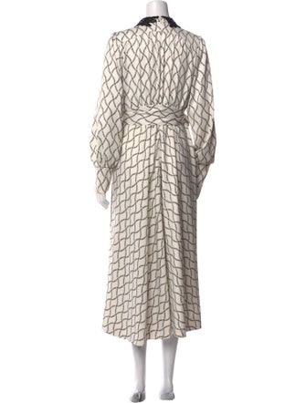 ME+EM Plaid Print Long Dress