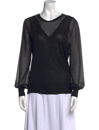 ME+EM V-Neck Long Sleeve Top