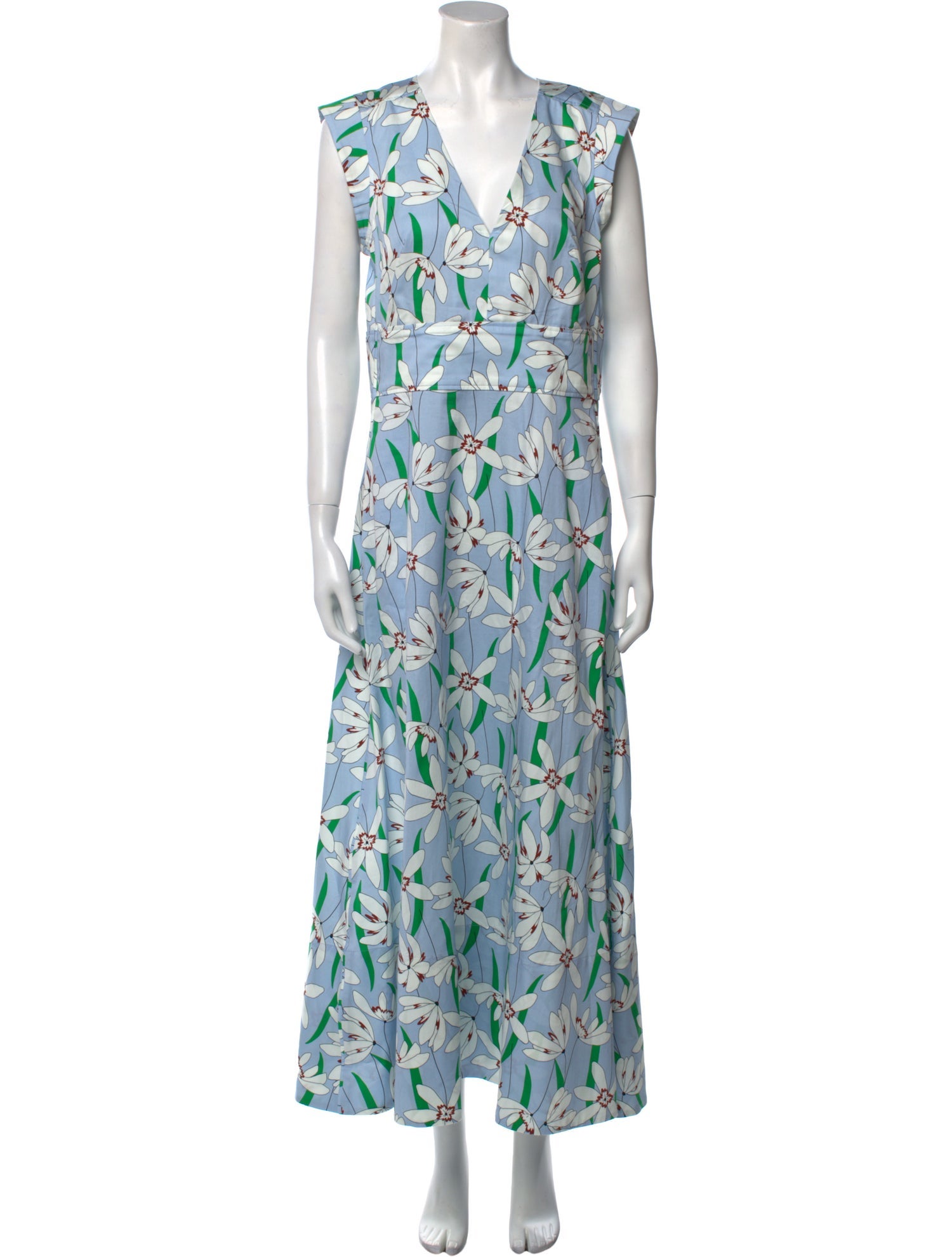 ME+EM Floral Print Long Dress