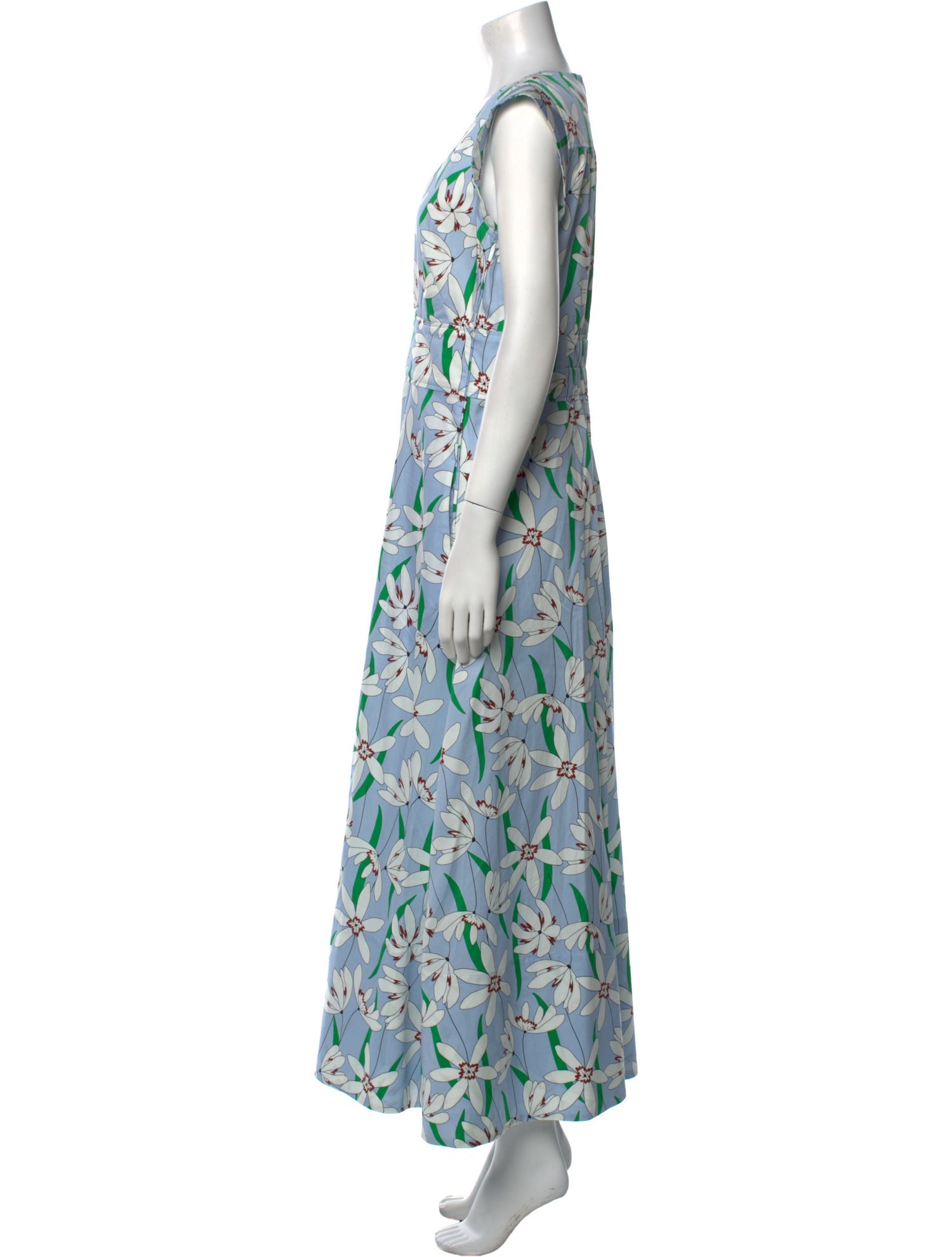 ME+EM Floral Print Long Dress