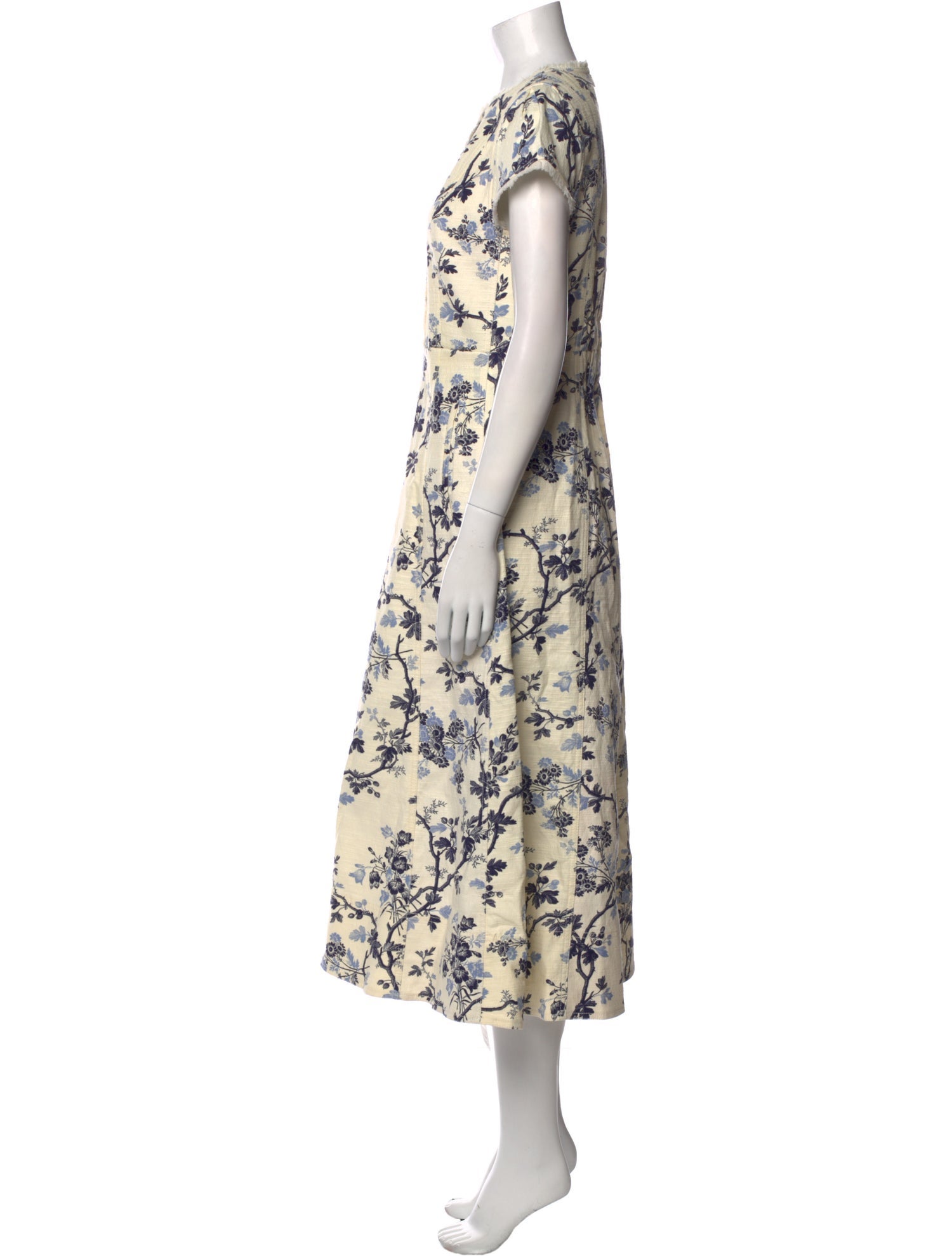 ME+EM Floral Print Long Dress