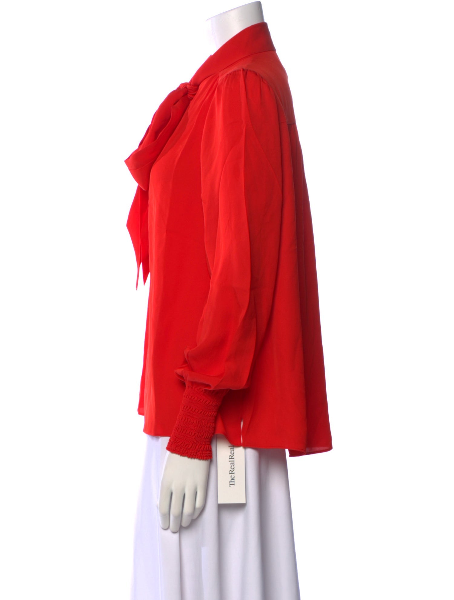 ME+EM Silk Tie Neck Blouse