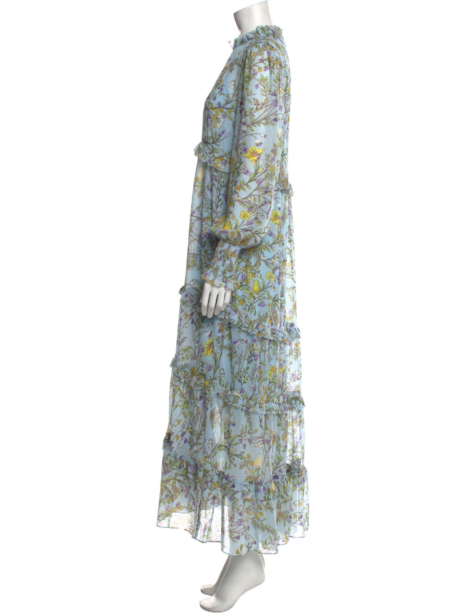 ME+EM Floral Print Long Dress