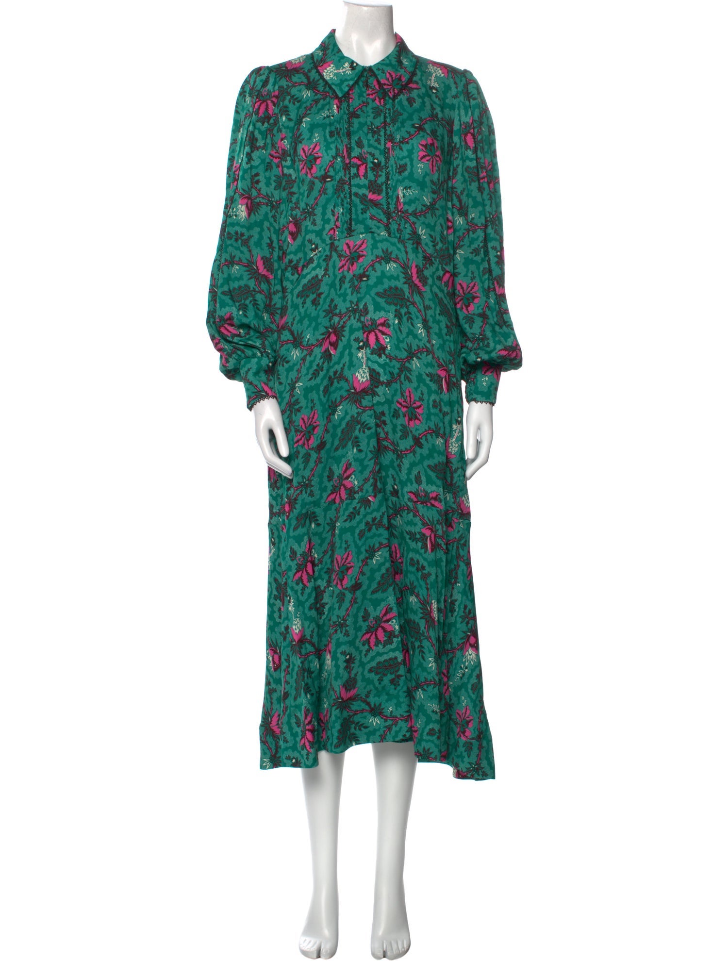 ME+EM Floral Print Long Dress