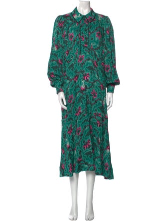 ME+EM Floral Print Long Dress