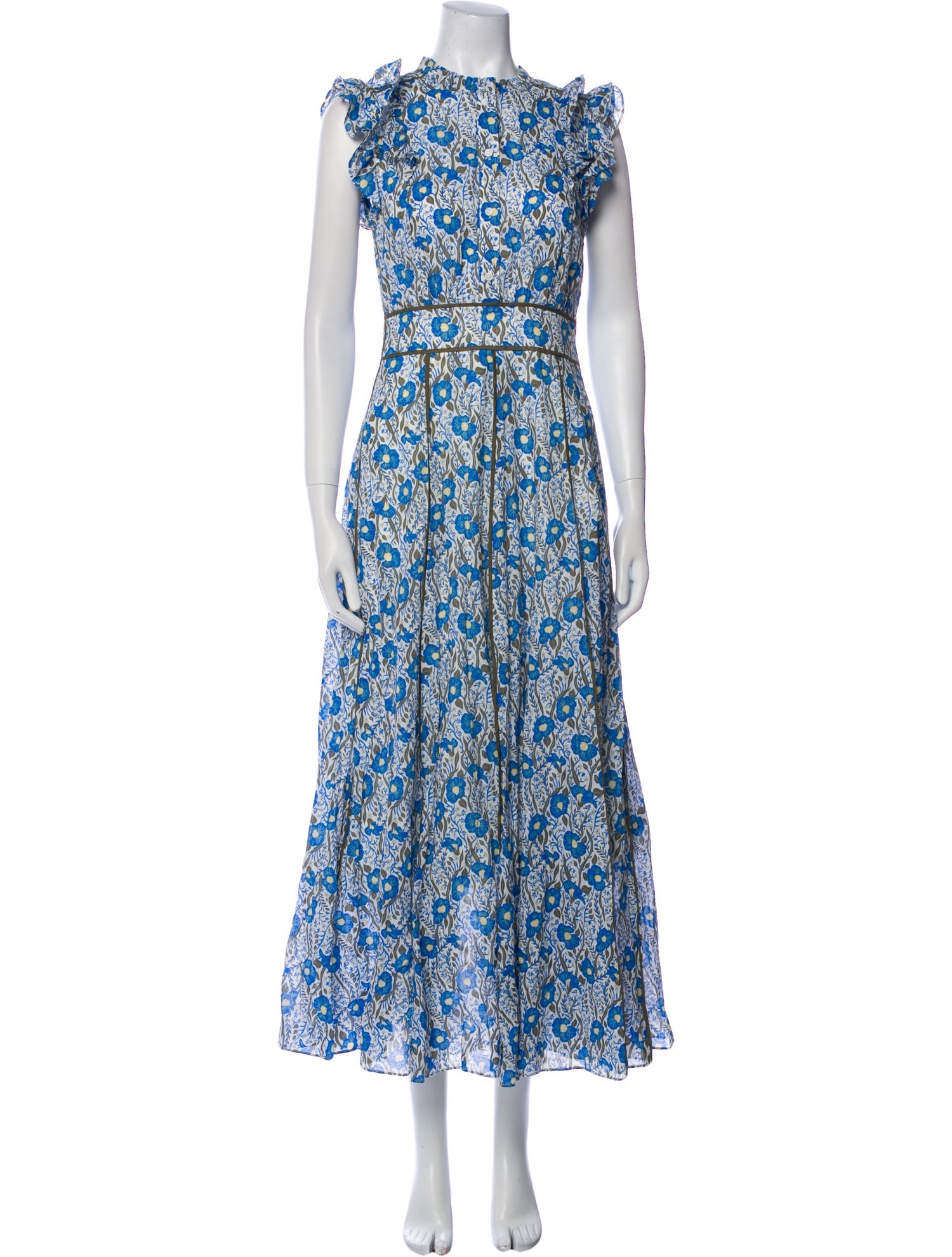 ME+EM Floral Print Long Dress