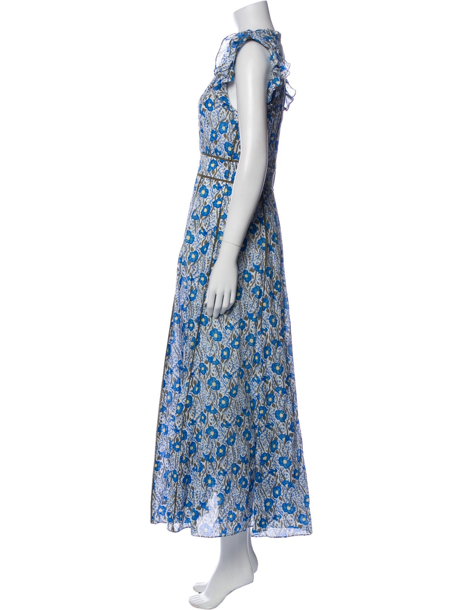 ME+EM Floral Print Long Dress