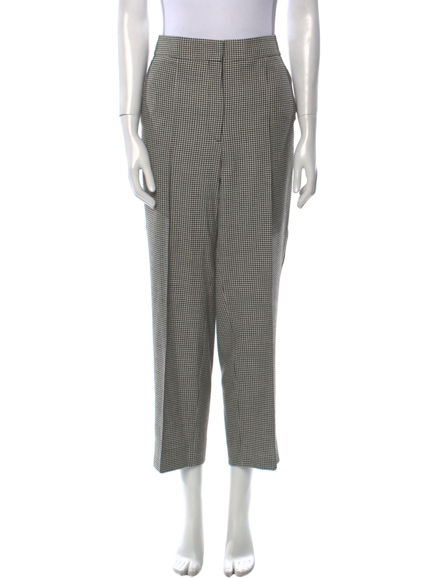 ME+EM Plaid Print Straight Leg Pants