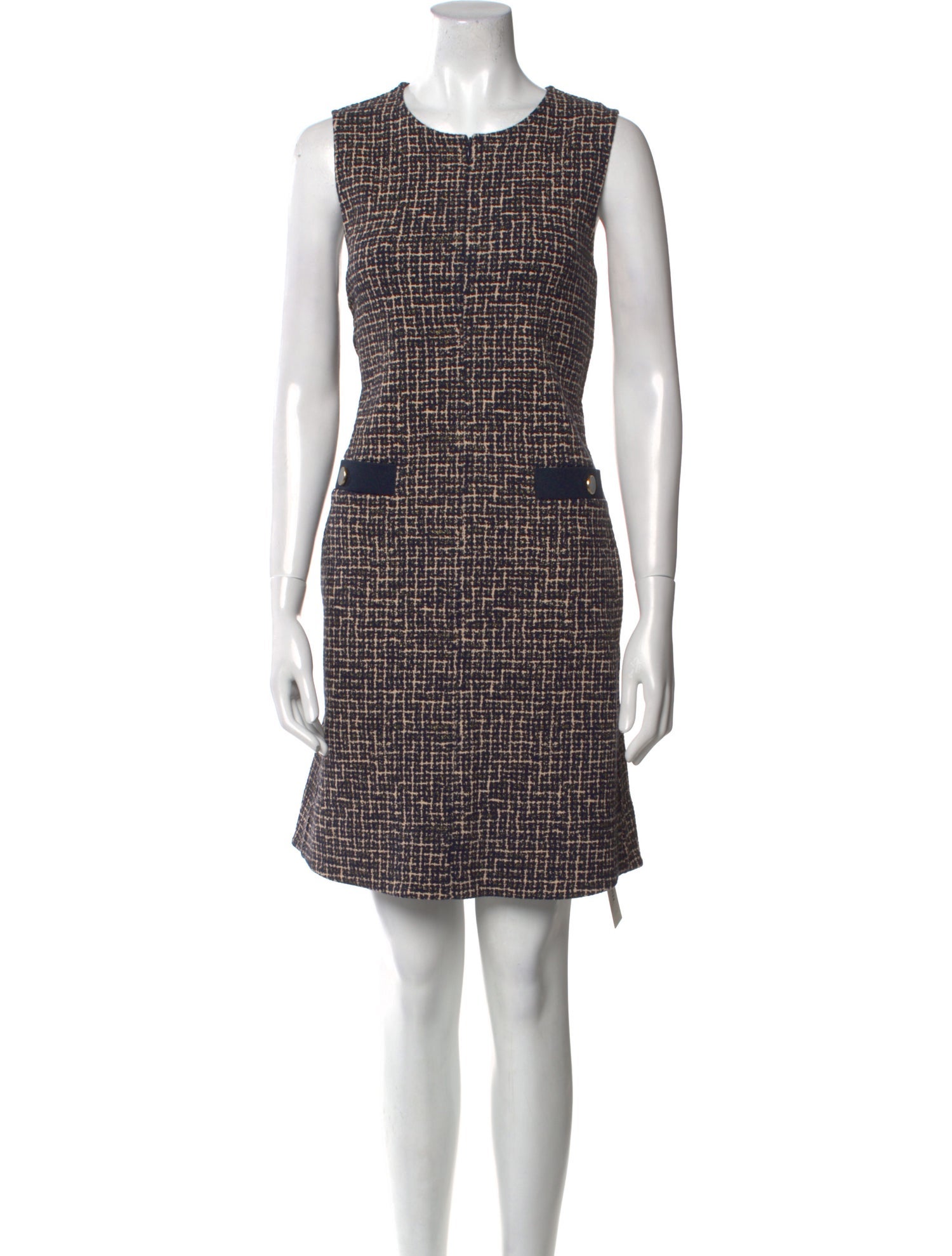 ME+EM Plaid Print Mini Dress