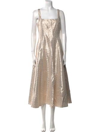 ME+EM Square Neckline Long Dress