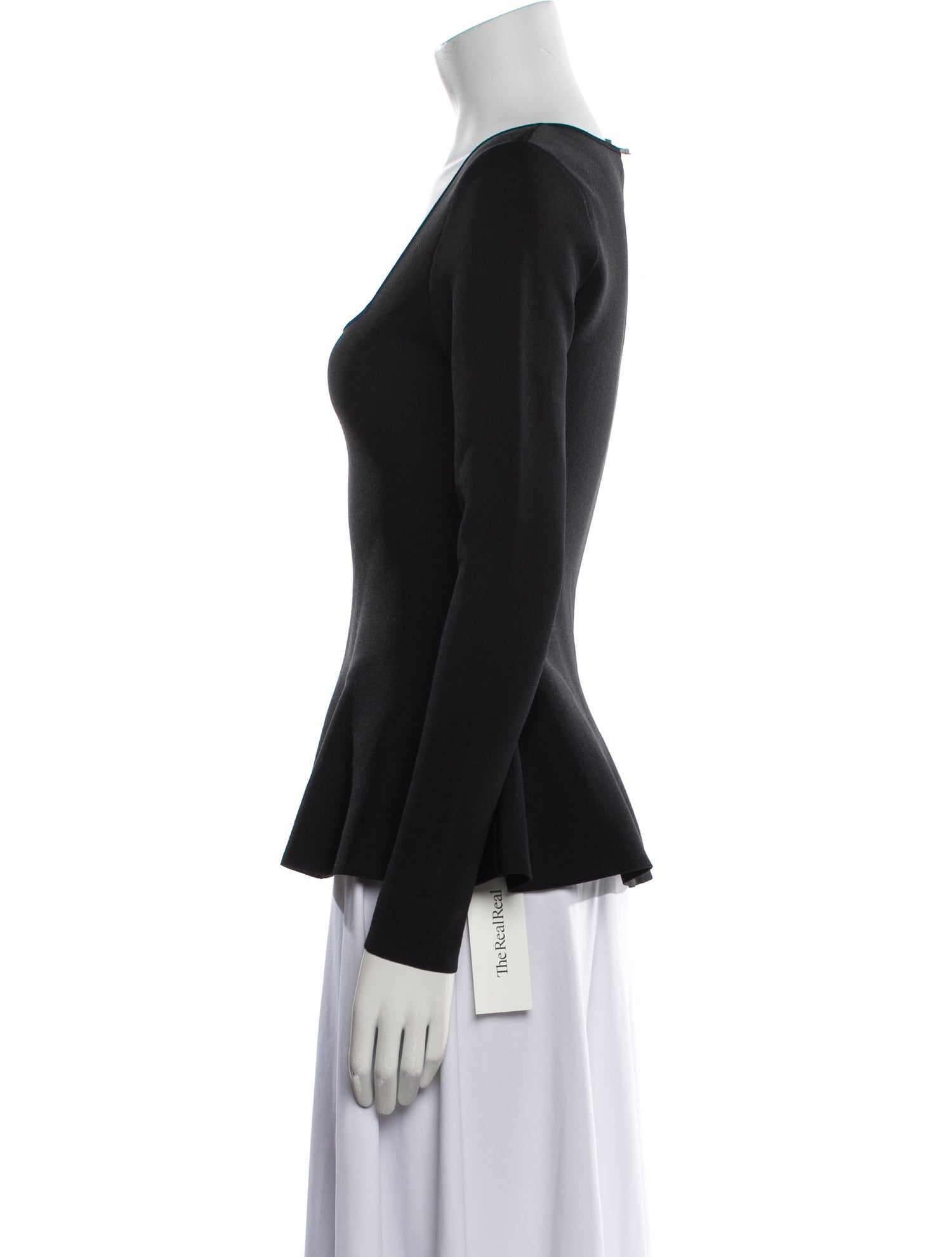 ME+EM Square Neckline Long Sleeve Top